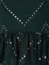Girl's Green Mirror Kurta Pyjama Set